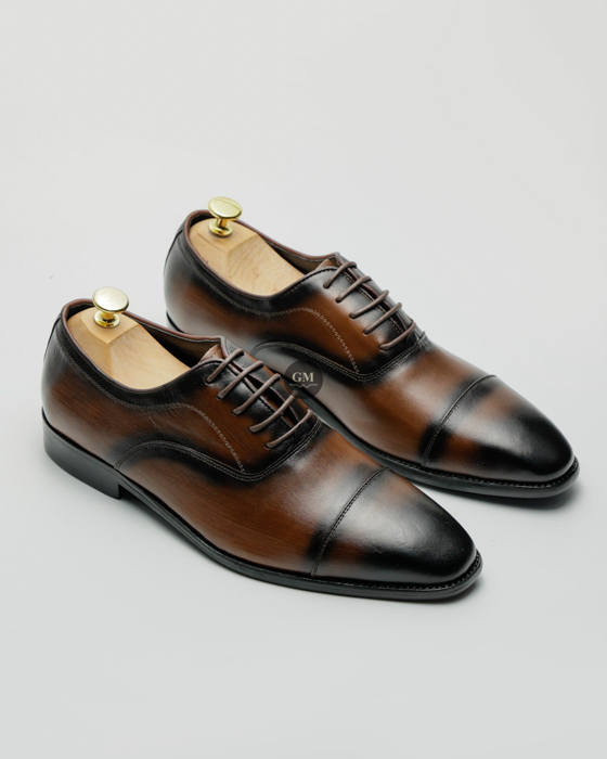 GIÀY OXFORD 696 VÂN GỖ